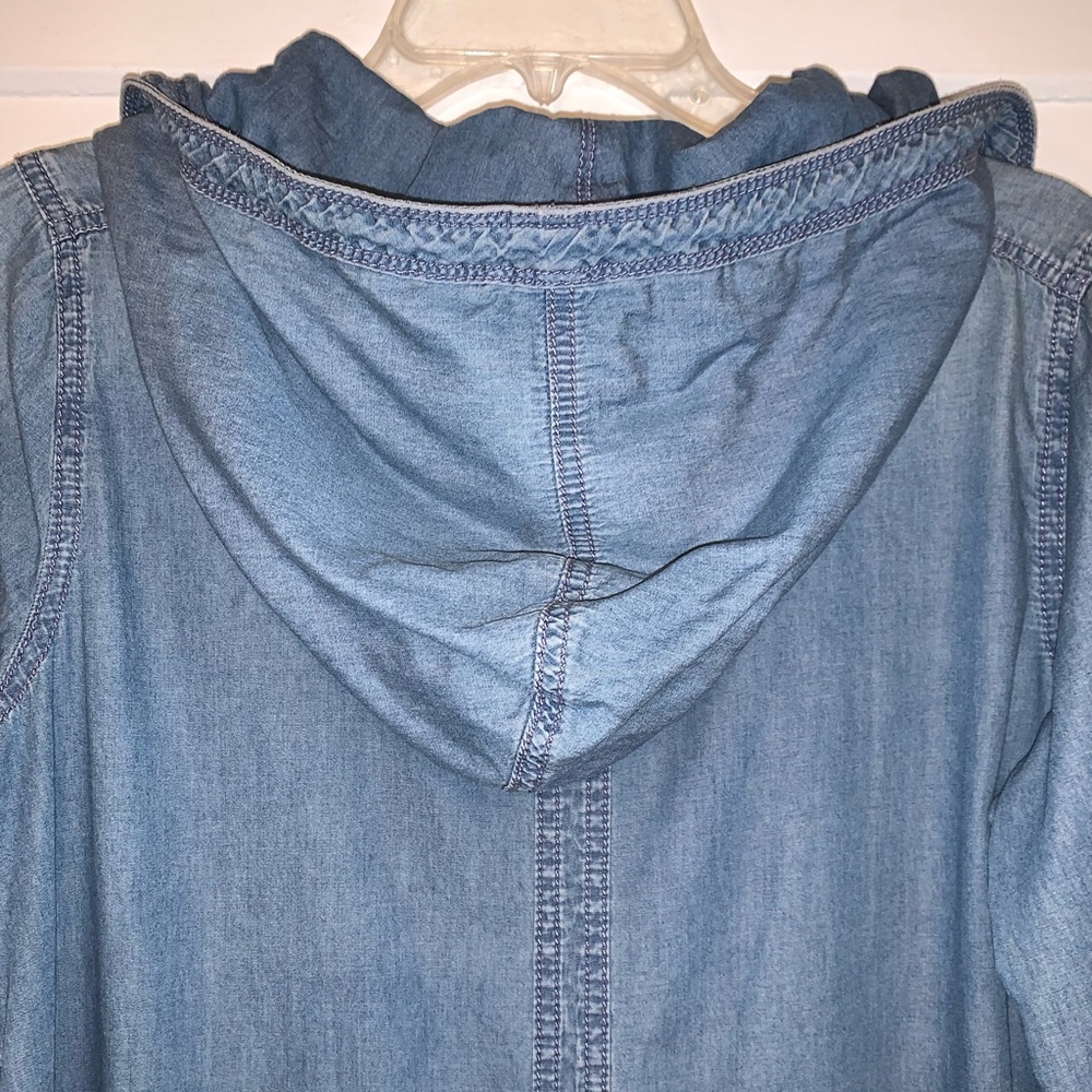 Anthropologie Hooded Chambray Jacket/Button Down - Picture 11 of 16
